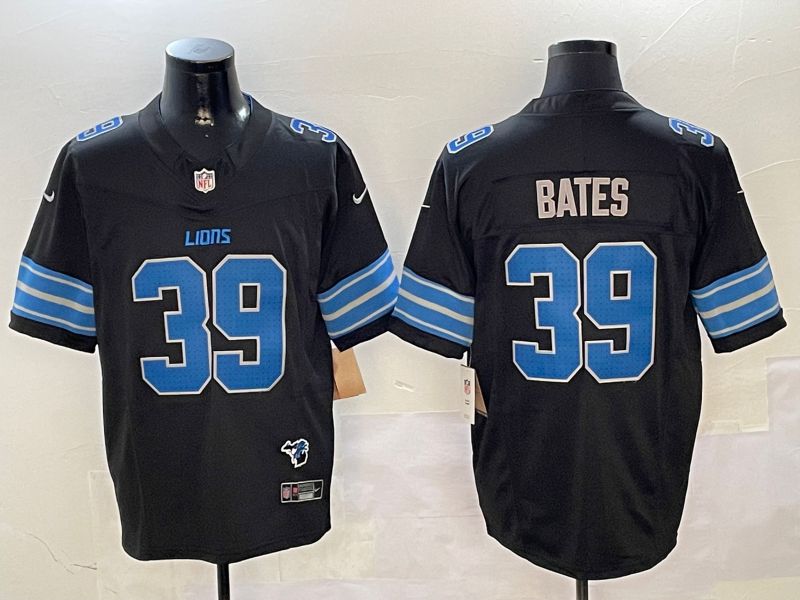 Men Detroit Lions 39 Bates Black three generations 2024 Nike Limited NFL Jersey style 01021